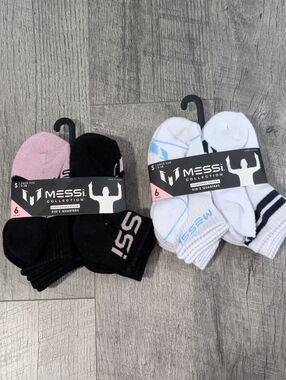 Messi Kids Lifestyle Ankle Socks, Set Of 2 6-packs, Shoe Size 7-10